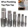 6 Pcs NPT Pipe Tap Set 3/4 1/2 3/8 1/4 1/8 1 Inch Threading Plumbing NPT Tap Set With Storage Case Thread Tapping Tool Kit