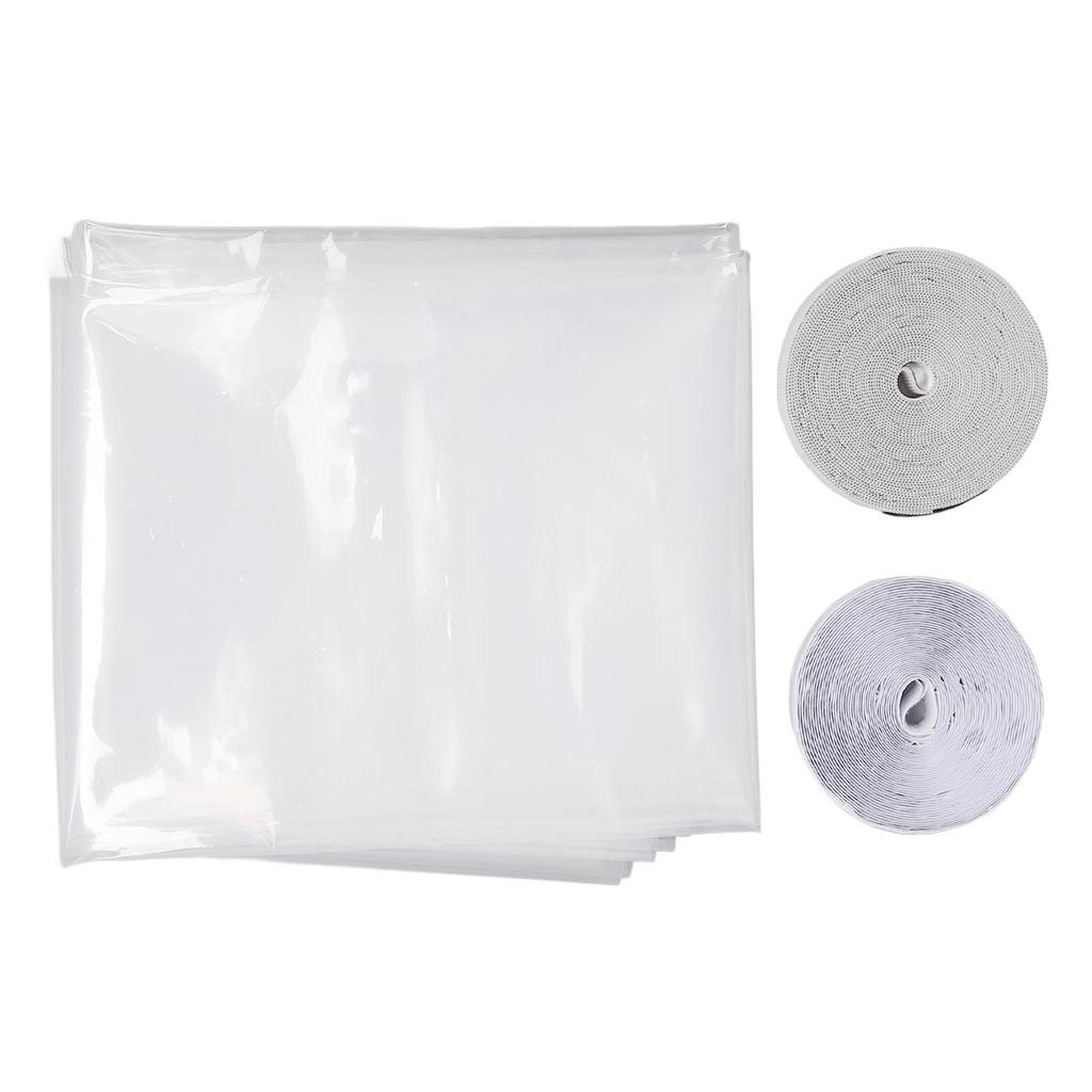Window Insulation Film Kit for Cold Heat Thicker Reusable Adhesive Cuttable Clear Window Insulating Film 188 X 200cm