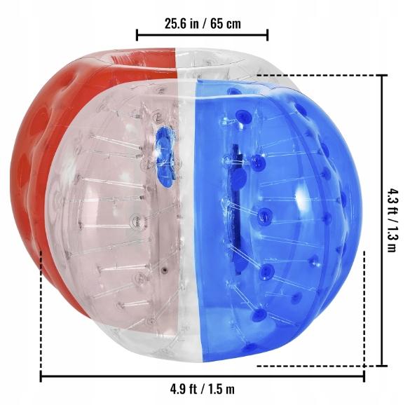Aufblasbarer Ball 1,5M Bumper Ball Zorbiee Blau