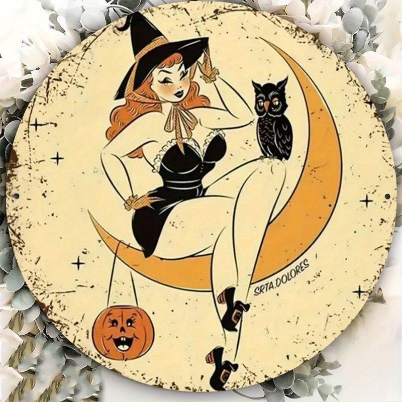 2D Flat Hanging Decorative Metal Sign Hand Painted Art