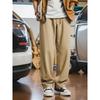 Japanese Retro Heavy-Duty Washed Pure Cotton Jogger Casual Pants for Men, Spring and Autumn Elastic Waist Pants, Export Men's Long Pants