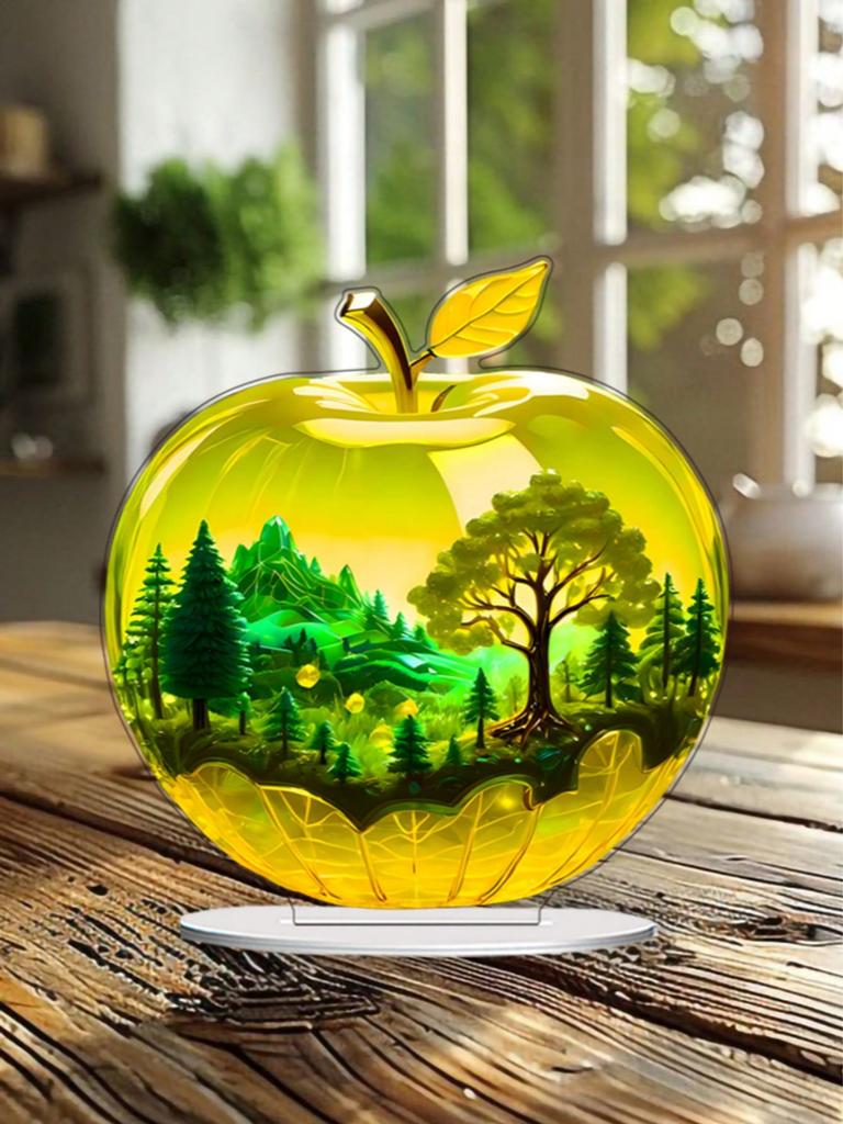 1 Sztuka Kolorowe Jabłko Kreatywna Dekoracja Biurka Mała Ozdoba do Wystroju Salonu i Sypialni