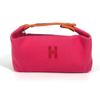 Brida Black PM Pouch Bag Vanity Bag Hand Bag Canvas Hibiscus Pink