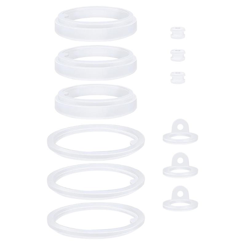 Set of 3/4pcs Water Bottle Silicone Sealing Gaskets Replacement Accessories for Drinking Cup Cup Lid Rings