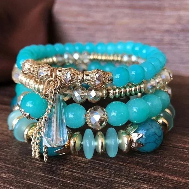 Women's Fashion Bracelet Engagement Wedding Gifts Jewelry Fashion Rainbow Crystal Stainless Steel Bracelets Accessories Gifts