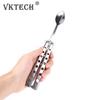 Cuchillo Mariposa Cuchara Tenedor Plegable Balisong Cuchara Tenedor de Entrenamiento Cuchillo Mariposa Entrenador Vajilla para Camping al Aire Libre Herramienta de Cocina