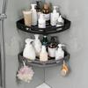 Adhensive Bathroom Shampoo Holder Shower Caddy Shelves Storage No Drill Shelf Corner Towel Holder Shelves Bathroom Accessories