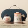 High-grade Ru kiln teacup   new home office cup tea separation personal special ceramic with lid mug