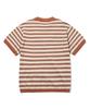 PHYSICAL DEPARTMENT Striped Short Sleeve Collared Knit_Orange