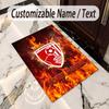 Crystal Velvet Rug Bournemouth Football Print Custom Name Text Floor Mat Home Decor