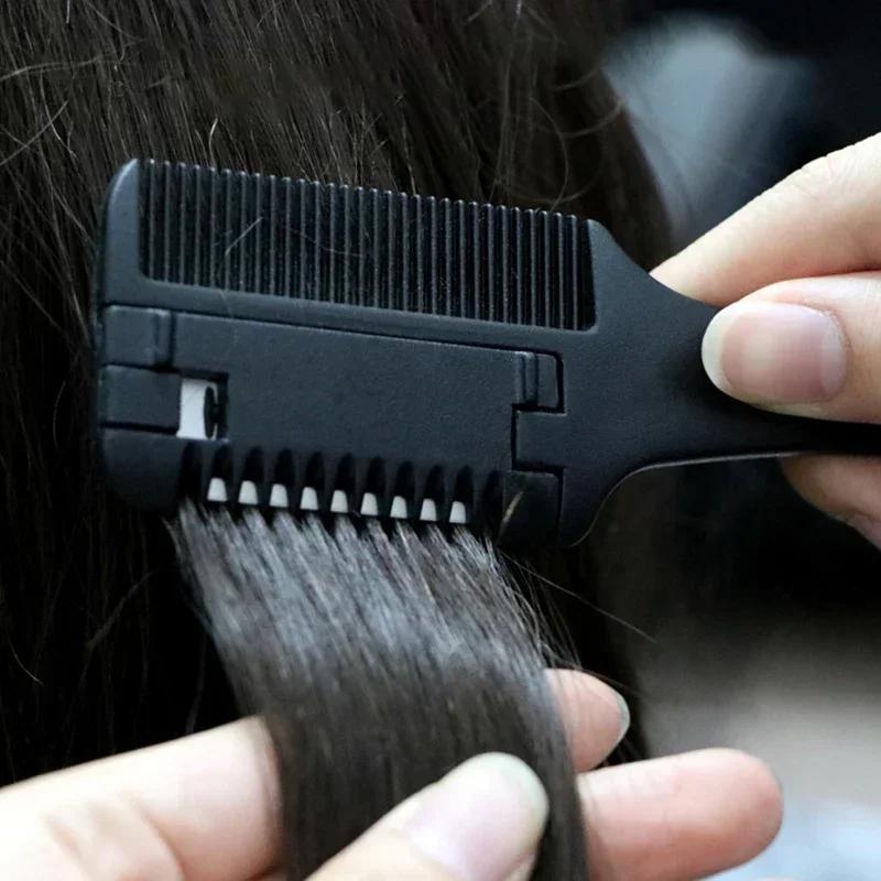 1pc Hair Cutting Comb Hair Brush with Razor Blades Hair Trimmer Cutting Thinning Tools Barbershop Hairs Salon Styling Tools Comb