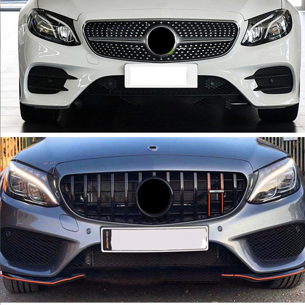 For Mercedes C Class W205 2019-2025 C180 C200 C250 C300 C260 C400 2019-2025 GT Style Sport Front Bumper Grille Inlet Grill  Mesh