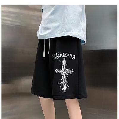 Sommer Neue Jungen Lose Kreuz Fünf-punkt Hosen Student Basketball Casual Vielseitige Sport Shorts