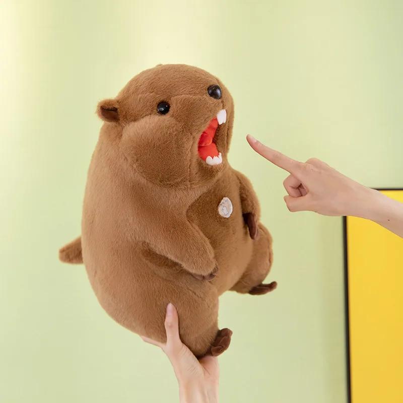50cm Cute Squeaky Marmot Plush Toy Cute Stuffed Doll That Makes Sound Perfect for Kids Birthday Xmas Gift Plush Animal Keychain