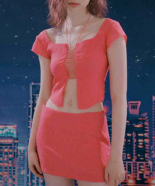 Igseupaieodeugeol Juliette Skirt Pink