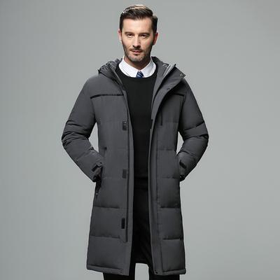 Neue Daunenjacke für Herren, mittellang und lang, für den Winter, verdickter Mantel für Herren mittleren und älteren Alters, Freizeitmantel