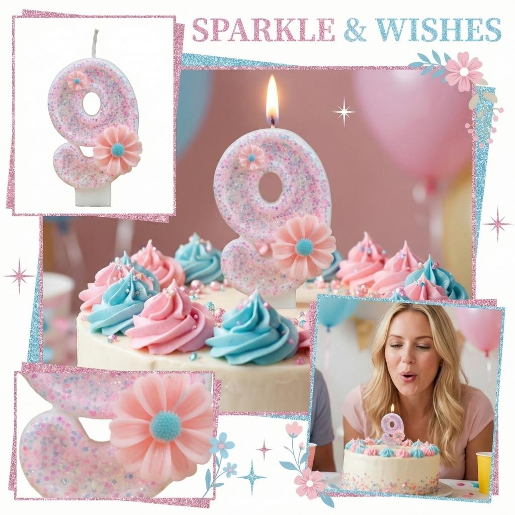 Fashion Cartoon Creative Birthday Candles Party Digital Candles
