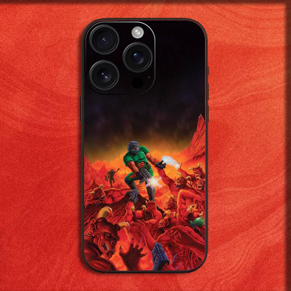 Etui na telefon Gra D-Doom Dark Ages Dla iPhone 16,15,14,13,12,11,Pro,XS,Max,XR,Plus,E,Mini Czarne Odporne na wstrząsy Pokrowiec