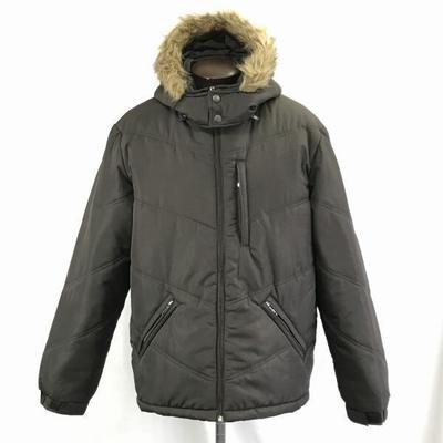 U.P Renoma Padded Hoodie Blouson Men’s L Gray Removable Hood Full Zip(USED)