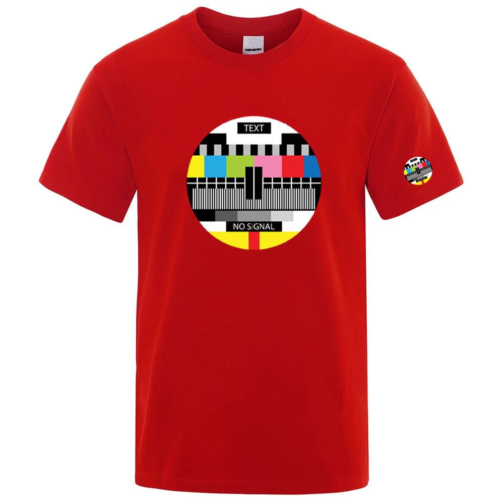 

Summer No Signal Logo Printed Men s High Quality Daily Cotton Round Neck T-shirt Loose Breathable Street Short Sleeve Large 4XL