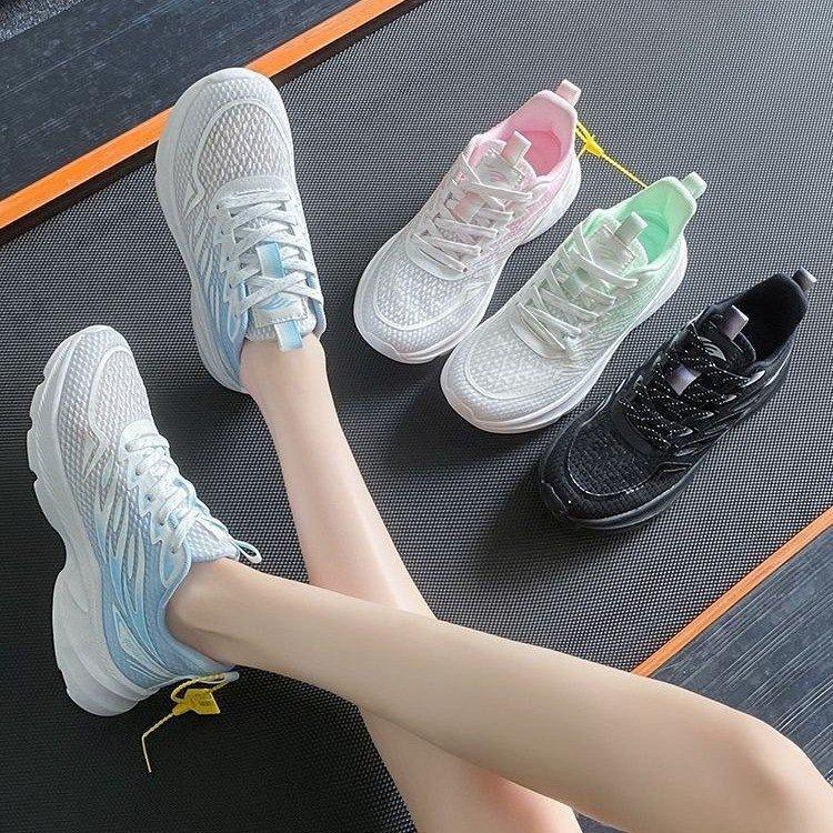 Women's shoes, sports shoes, soft soles 2025 new autumn breathable and lightweight military training cushioning casual mesh running shoes women