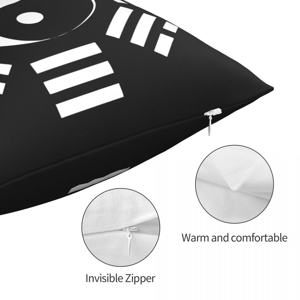 Yin Yang Chinese Martial Arts Pillowcase Soft Polyester Cushion Cover Decoration Throw Pillow Case Cover Home Zipper 45*45cm