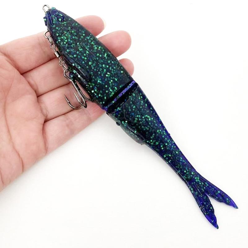 12cm/17cm Soft Fishing Lures with T Shape Tail, Simulation Fishing Swimbaits Artificial Baits Slow Sinking Fish Lures
