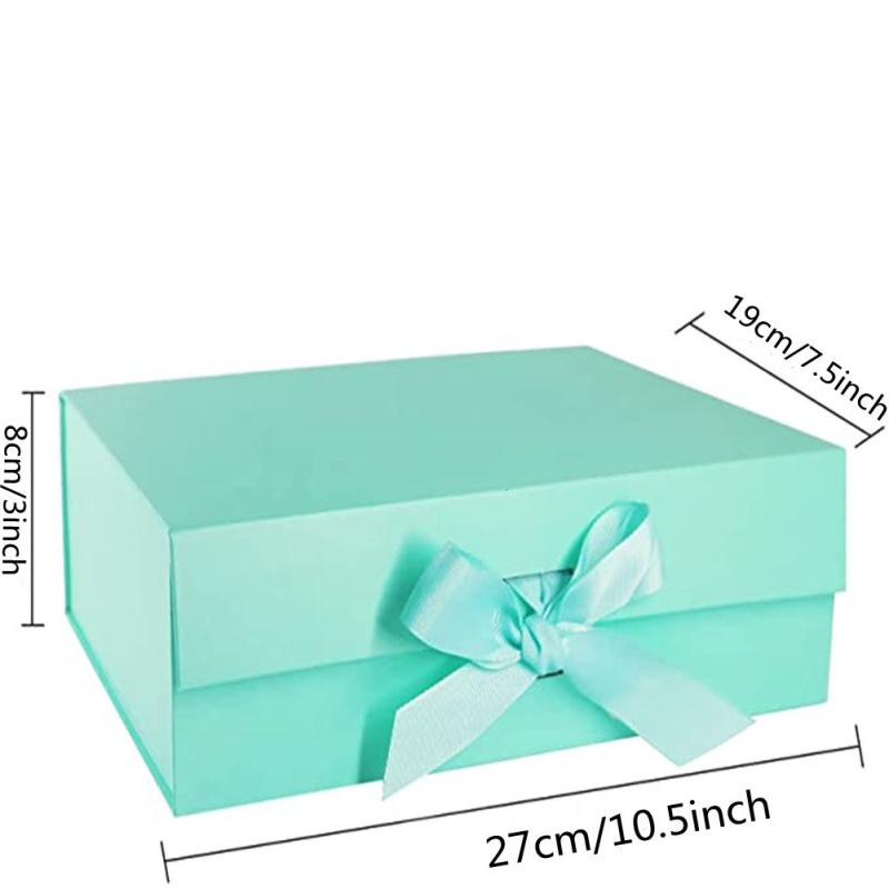 Stabile, faltbare Geschenkbox aus Pappe mit magnetischem Schnallenband, exquisite einfarbige Muschelschale