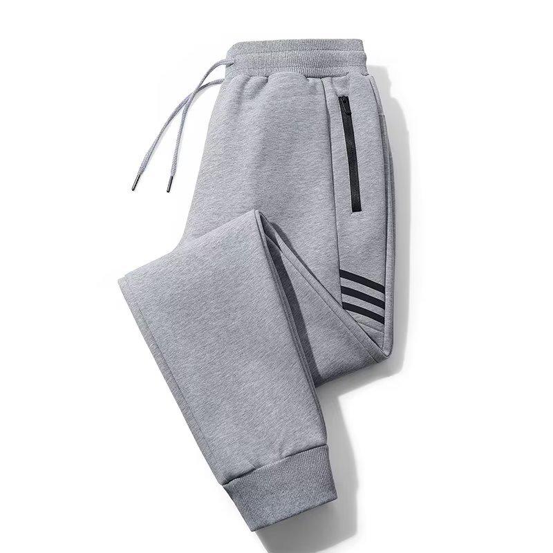 Men's Autumn & Winter Plus-Size Korean-Style Trendy Sweatpants with Velvet