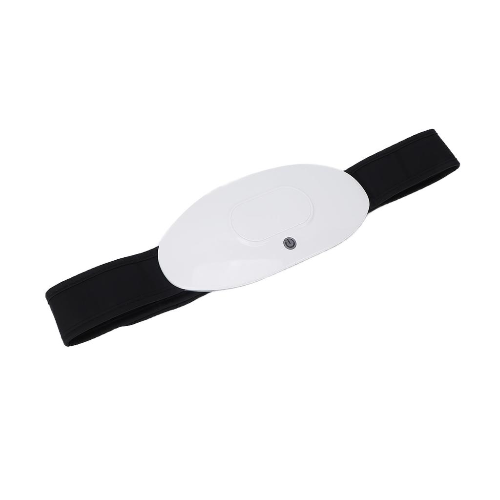 Lumbar Massager EMS Pulse Heating Waist Body Slimming Massage Belt Abdominal Massager White