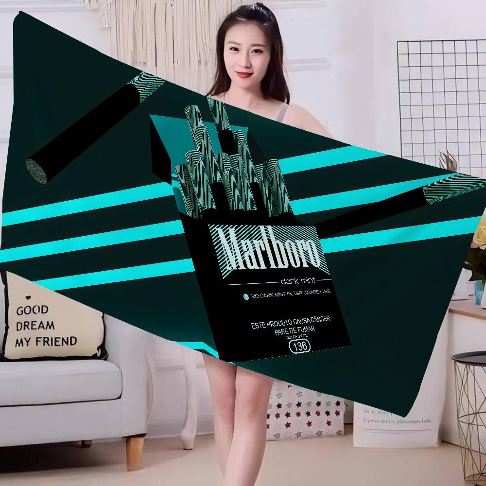 Retro M-Marlboro Microfiber Beach Towel Absorbent Quick Dry Soft Yoga Swimming Resort Mountain Climbing Towel