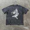 Maglietta Grafica Divertente Gatto Che Fuma Sigaretta Unisex T-Shirt Nera Taglia Completa S3XL Maglietta Unisex