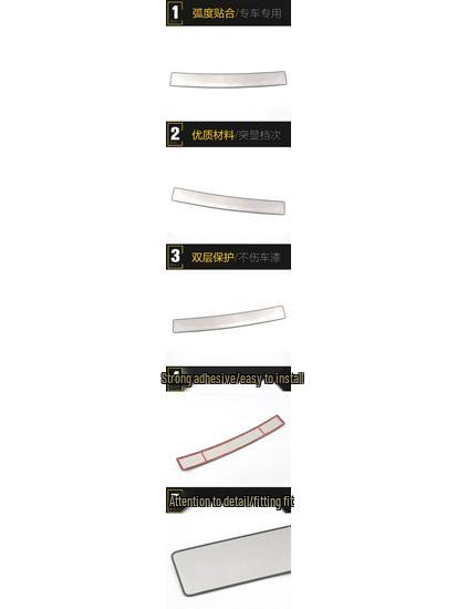 Aveo Sedan Stainless Steel Rear Bumper Protector Trim