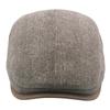 Men's Warm Fleece-Lined Striped Duckbill Beret - British Style Autumn/Winter Newsboy Cap