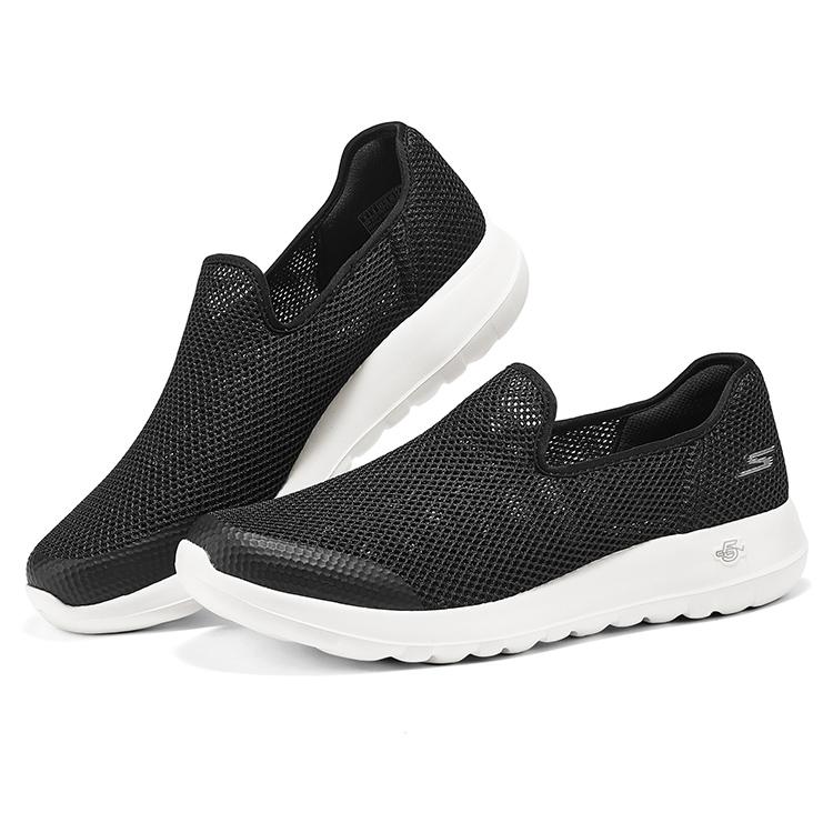 Skechers Go Walk Max Slip-On Mesh Comfortable Versatile Breathable Lightweight Low-Top Casual Shoes Men sneaker Black White 216700-BKW