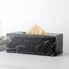 Large Capacity Marbling Leather Tissue Box Nordic Style Napkin Holder Paper Container  Restaurant
