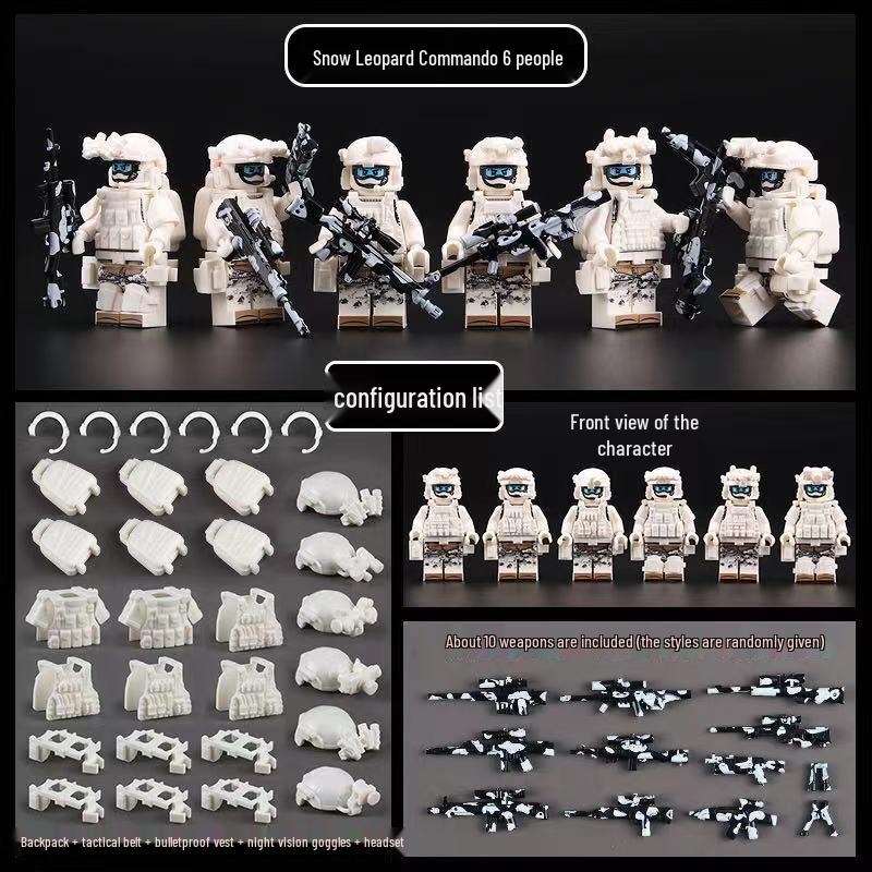 Military Minifigures: Compatible Building Blocks for Children - Ghost Special Forces Edition