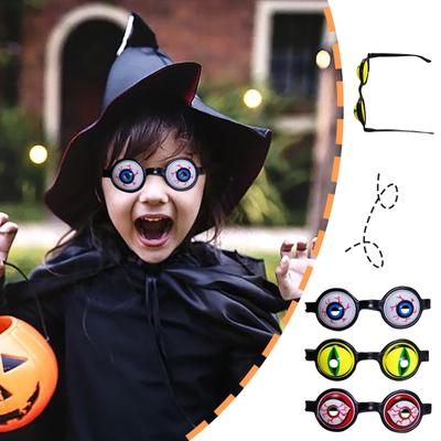 Halloween Eyeball Glasses Horror Glasses Eye Plastic Glasses Halloween Prom Party Makeup Costumes Props Party Supplies Gifts