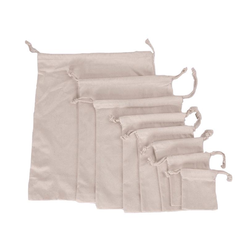 Custom Canvas & Linen Drawstring Gift Bag for Christmas Storage
