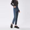 Qiusui Yiren Damen High-Waist Schlagjeans Cropped
