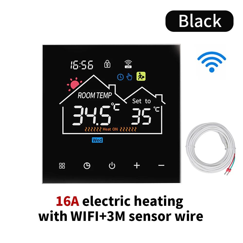 Smart WiFi Battery Wired Thermostat Water Floor Heating Control with Child Lock Smart Temperature Control System Home Accessory