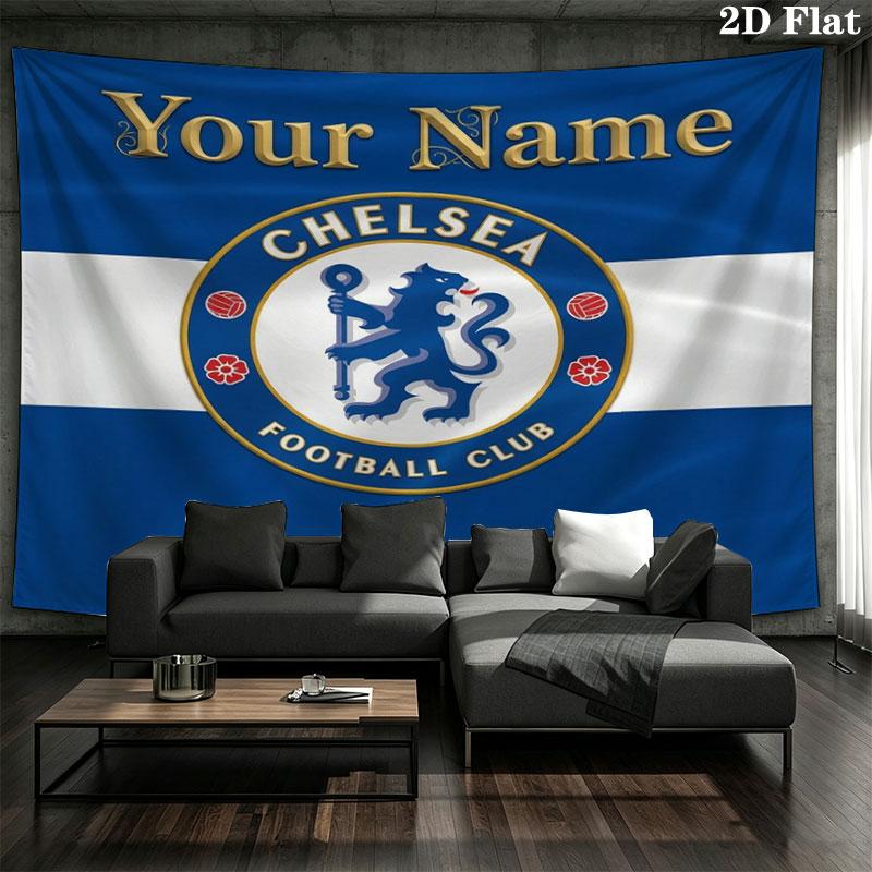 Chelsea F Custom Name Wall Tapestry Aesthetic Wall Hanging Printed Fabric Blanket Decorative Tapestries for Bedroom Living Room Home Decor