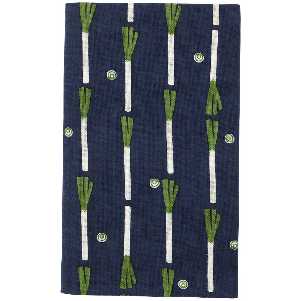 

Hama pattern tenugui white green onion stripes Темно-синій