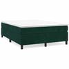 Cadre de lit avec matelas - Maison Exclusive - Velours - 140x190cm - Vert foncé - 2 places