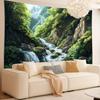 Mountain Forest Waterfall Theme Digital printing polyester wall hanging tapestry decorative Living room bedrooms background gift