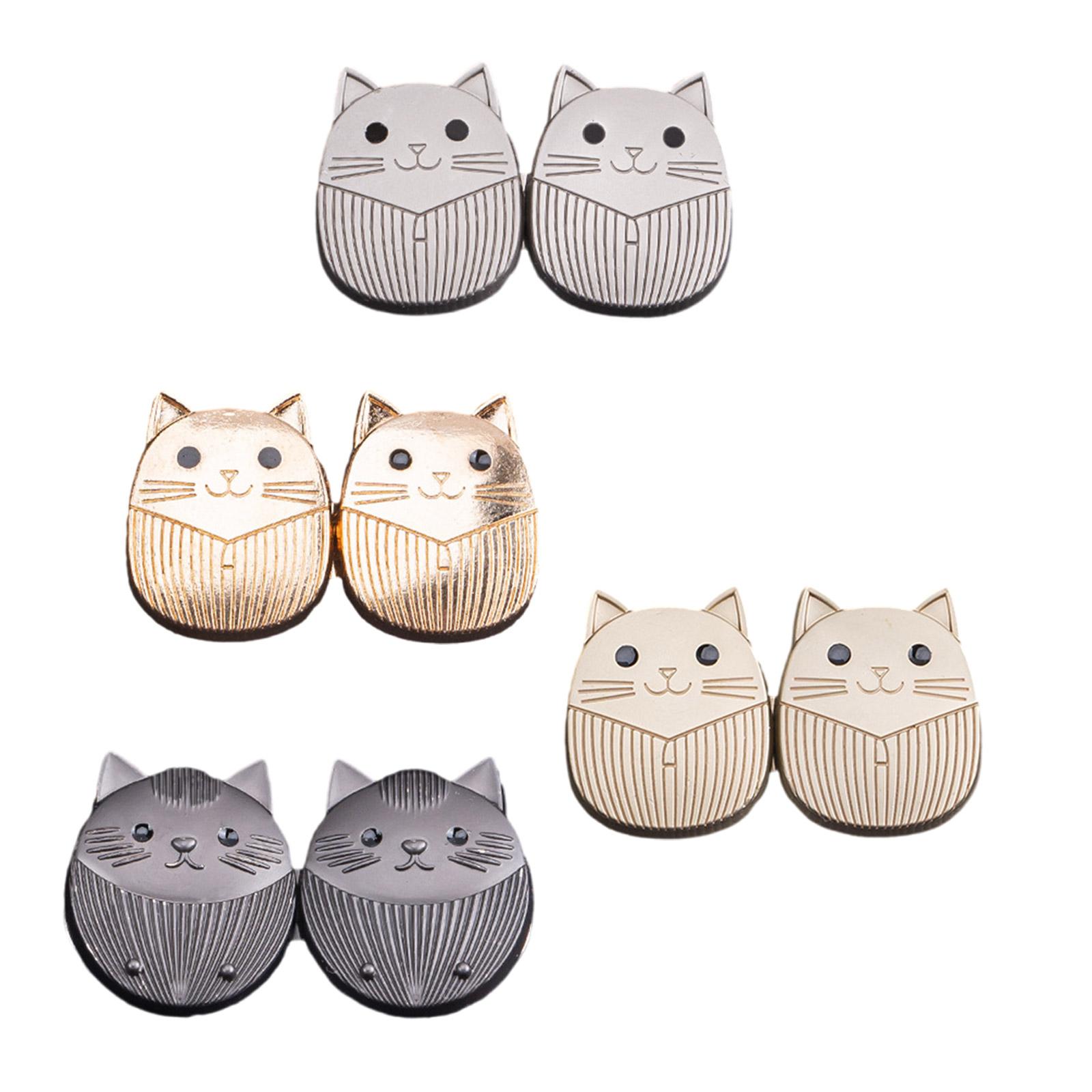 

4 пары милых котов, пуговицы, утягивающие джинсы, съемные пуговицы для брюк, пряжки для талии, пуговицы для джинсов