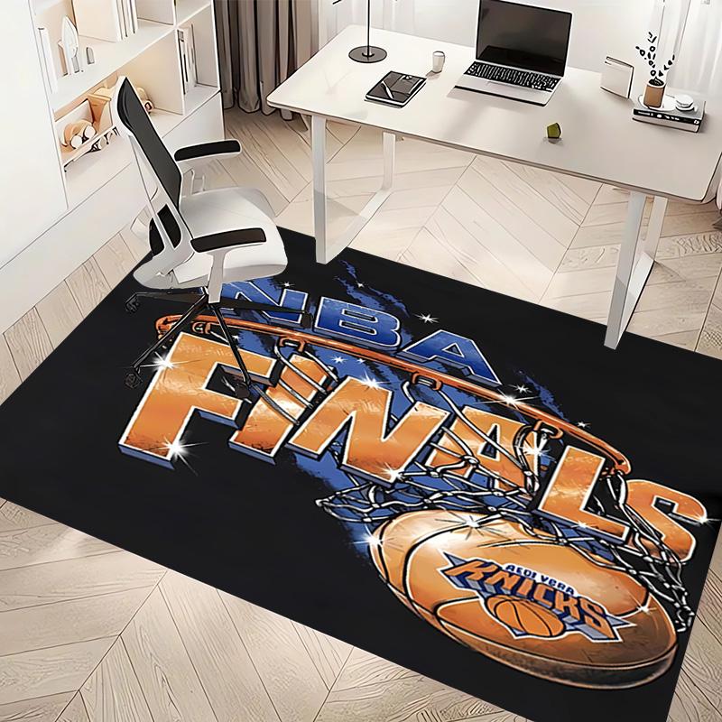 1pc Knicks logo Print Area Rug - Soft, Washable Non-Slip Indoor Mat, Living Room, Home Office Decorative Rug,Office Decorative