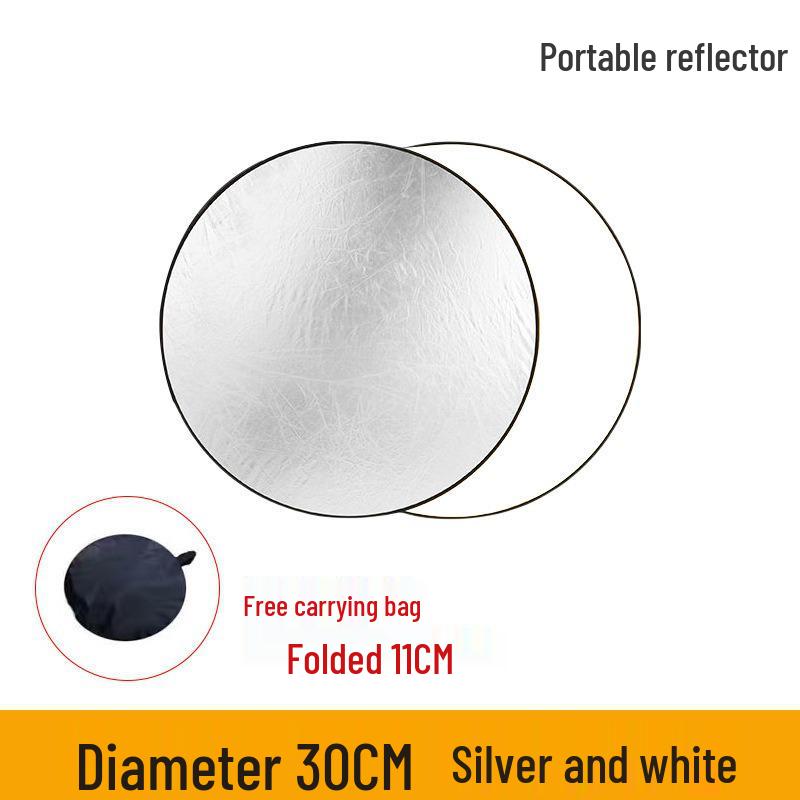 Foldable 5-in-1 Reflector & Photo Fill Light for Photography and Live Streaming
