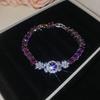 Blue Star Zirconia Hexagonal Flower Bracelet - Stylish, Versatile, and Luxurious Wrist Jewelry for Women