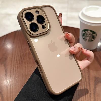 Luxury Metal Camera Protection Case for iPhone 16 15 14 Plus 13 12 11 Pro Max Shockproof Clear Hybrid Bumper Hard Acrylic Cover